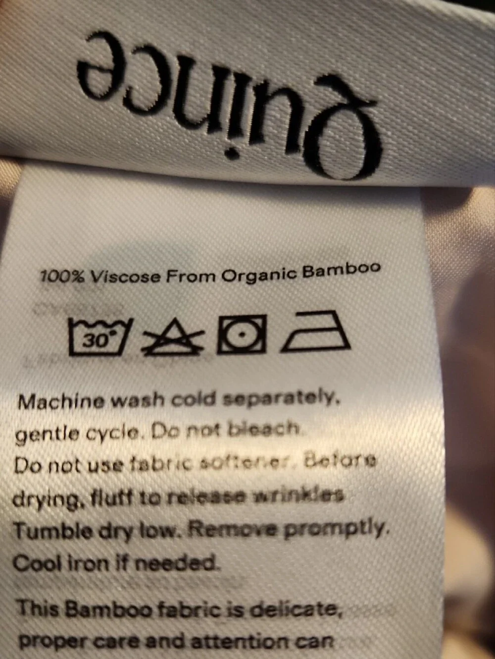 Quince Twin Bamboo Sheet Set- Soft Blush NWOT Open Box